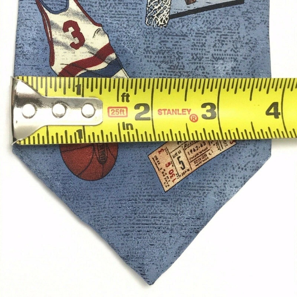 Americana Series " Early Basketball " Circa 1963 Vintage Tie Men's Silk Necktie - Picture 8 of 9